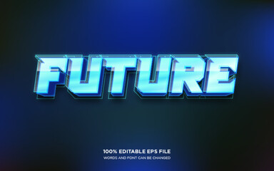 Future 3D editable text style effect