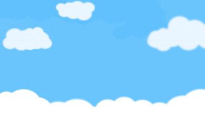 Blue sky with clouds vector.