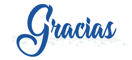 Gracias - thank you written in spanish - blu color on cloud - picture, poster, placard, banner, postcard, card.  png

 - obrazy, fototapety, plakaty