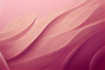 Fototapeta premium Pink smooth lines organic background. Illustration