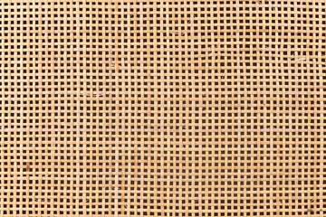 Close up of rattan netting material used for furniture decoration and upcycling