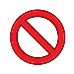 3D mark. Not Allowed stop sign, Prohibition sign or stop sign illustration in PNG.