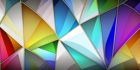 Obraz premium Buntes Dreieck Muster Design / Wallpaper