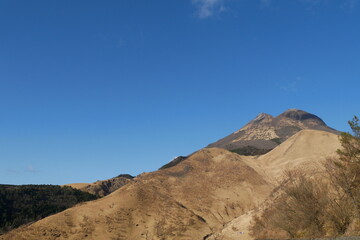 夕方の狭霧台からの冬の由布岳
