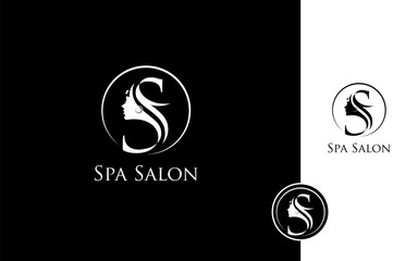 Spa Salon modern and luxury logo vector	