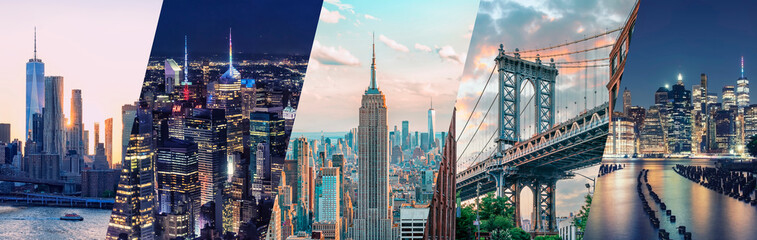 New York City, Famous places collage