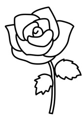 薔薇の手書きイラスト