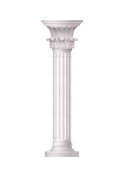 Realistic Antique Column Composition
