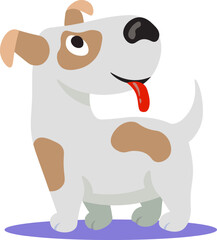 Vector drawing. A funny puppy. Site unavailable. Website loading error