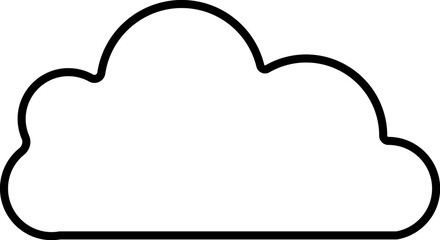 minimalist cloud with icon illustration in vector