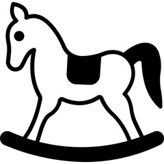 Horse rocker vector icon easily modify


