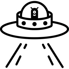 UFO vector icon easily modify

