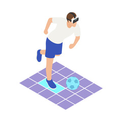VR Football Isometric Composition