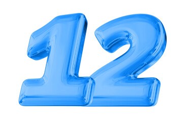 12 Blue Number