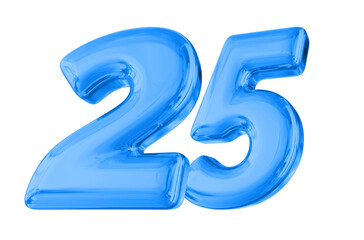 25 Blue Number