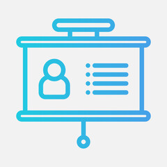 Obraz premium Profile presentation icon in gradient style, use for website mobile app presentation