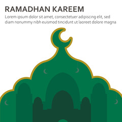 Ramadan Social Media Post design. A good template for advertising on social media. Perfect for social media posts, background, and web banner internet ads
