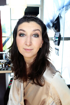 Eye makeup on Bride with Blue eyes