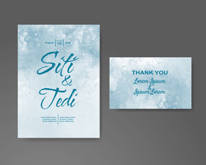 Wedding invitation with abstract watercolor background