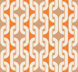 Abstract Chains Complex Geometric Vector Pattern Trendy Fashion Colors Art Deco Style Chic Design Endless Perfect for Allover Fabric Print or Wall Paper