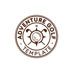 Golf adventure golf logo vector template