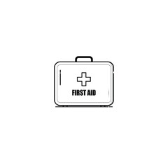 First aid box icon vector graphics