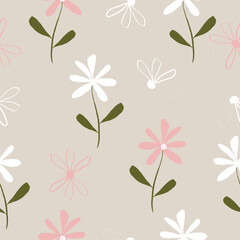 Seamless hand drawn pastel floral pattern background vector illustration for fashion,fabric,wallpaper and print design
