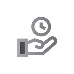 time management two tone gradient icon