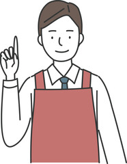 スーパーマーケットの男性店員