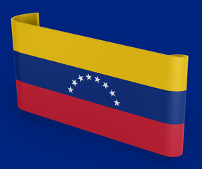 Venezuela Flag Ribbon Banner