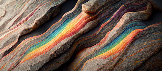 Sandstone Vibrant rainbow colors abstract wallpaper design	