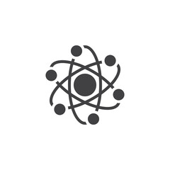 Atom structure vector icon