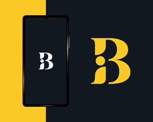 initial B iB Bi logo design template