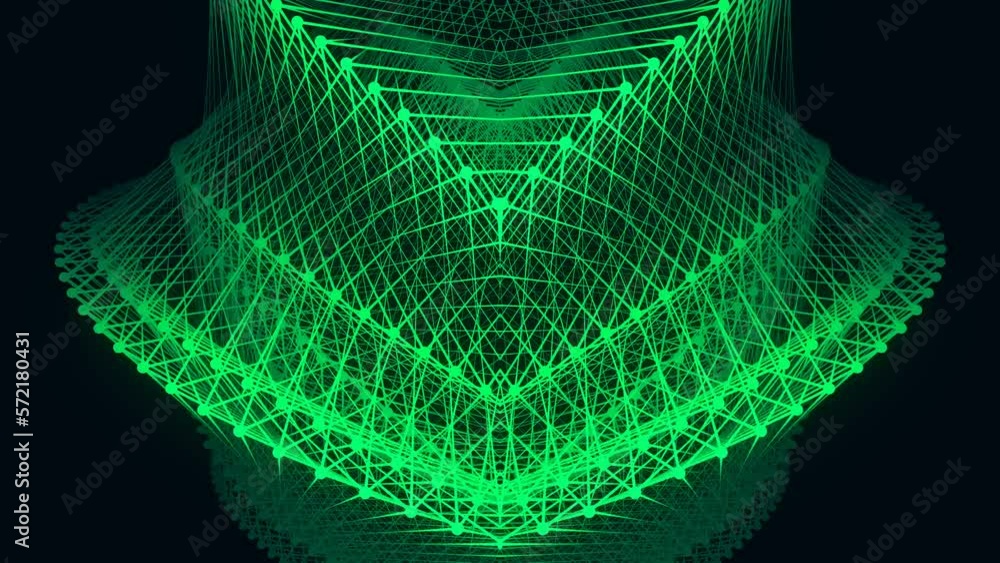 Aufkleber Abstract background symmetrical seamless loop animation. 3d rendering 4K
