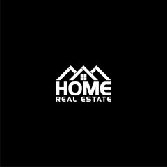 Home real estate icon isolated on dark background