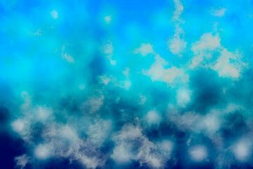 Fototapeta na wymiar cloud image, blue background with dark shadows
