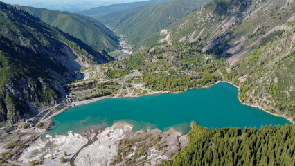 Fototapeta na wymiar Alpine lake, blue lake, landscape, mountains
