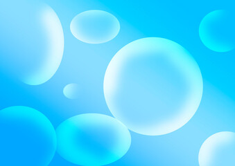 Concept art illustration style bubbles, white transparent liquid put bright illustration,