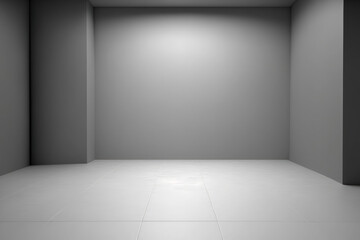 Abstract Luxury white gradient wall and empty studio room background Generative AI