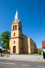 Obraz premium Church st. John the Baptist in Lubrza, Lubusz Voivodeship, Poland