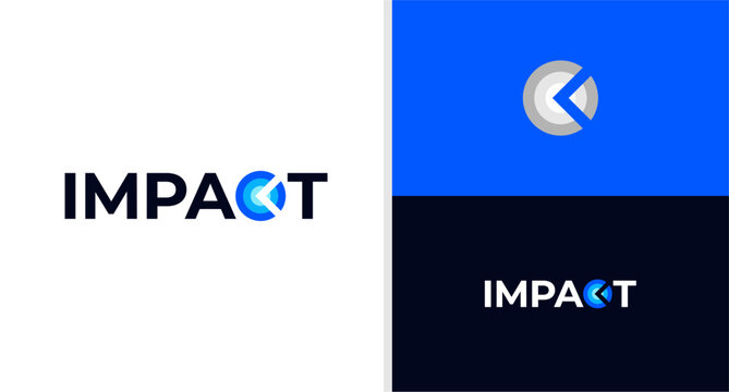 IMPACT LOOGO WORDMARK RADAR NEGATIVE SPACE EDITABLE
