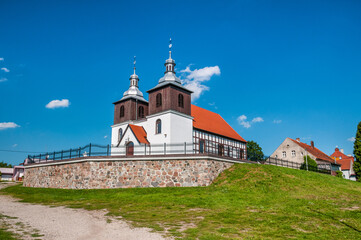 Fototapeta na wymiar St. Nicholas Church in Skoki, Greater Poland Voivodeship, Poland