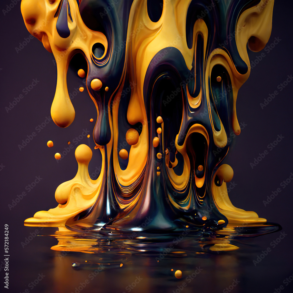 Poster vibrant abstract fluid patterns, showcasing dynamic and colorful designs