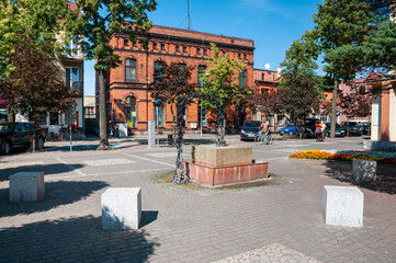 Obraz premium Street in Zlotow, Greater Poland Voivodeship, Poland 