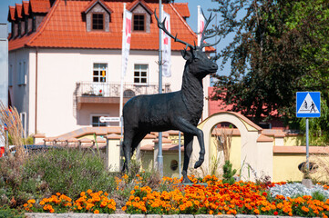 Deer Monument in Zlotow, Greater Poland Voivodeship, Poland   © Darek Bednarek
