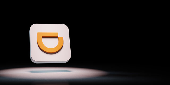 Didi App Icon Spotlighted on Black Background