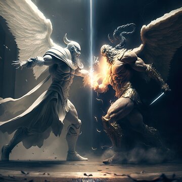 angels fighting demons