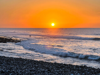 The sunset at a beach in Tenerife is a breathtaking sight to behold