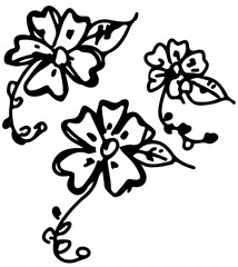 Line detail flowers
