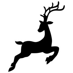 silhouette deer jumping 3